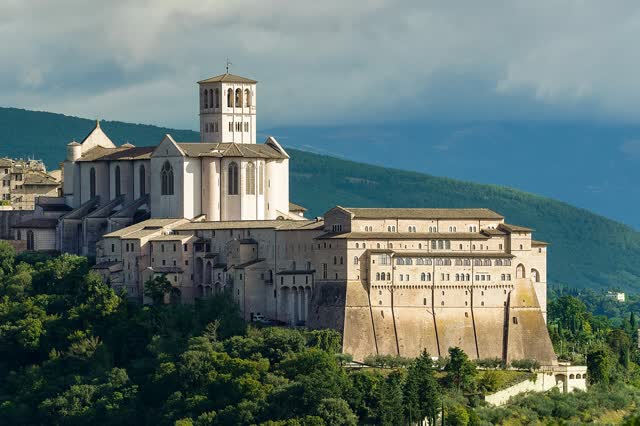The Basilica of St. Francis in Assisi, Italy, seen from the northwest. (File photo)