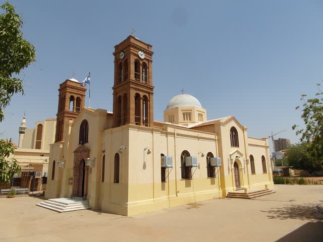 A Greek Orthodox church in Khartoum, Sudan, photographed in 2015, before the current war. (File photo)